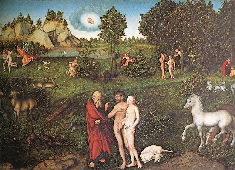 CRANACH, Lucas the Elder The Paradise dfg